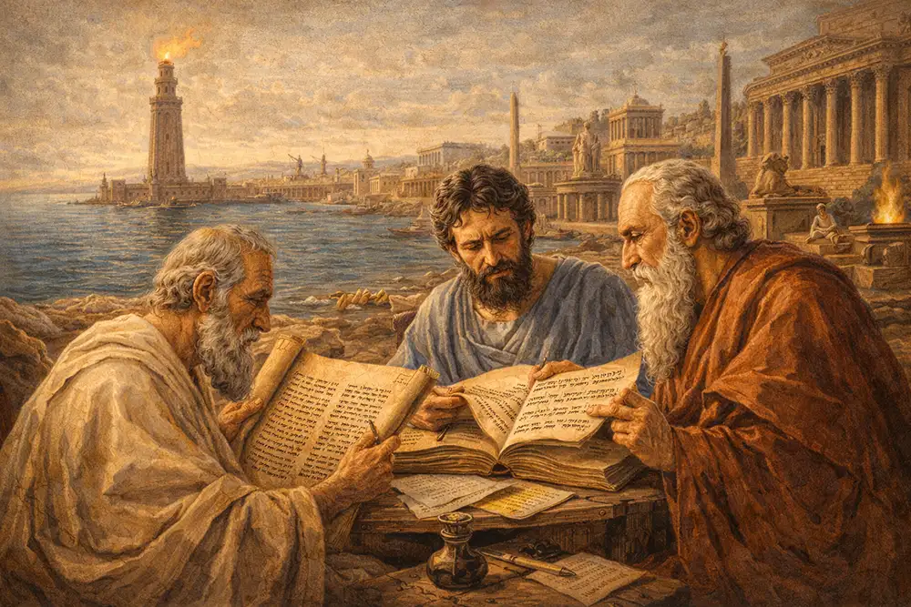 Septuaginta — przekład Tory na język grecki wykonany w Aleksandrii ptolemejskiej
